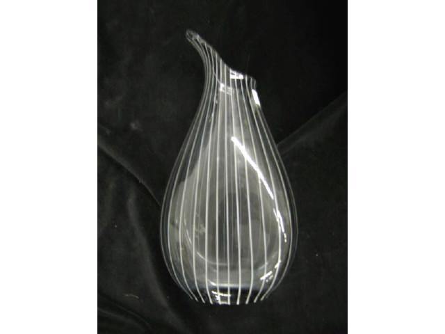 Appraisal: Italian Art Glass Vase by Seguso filigrana white linear decor