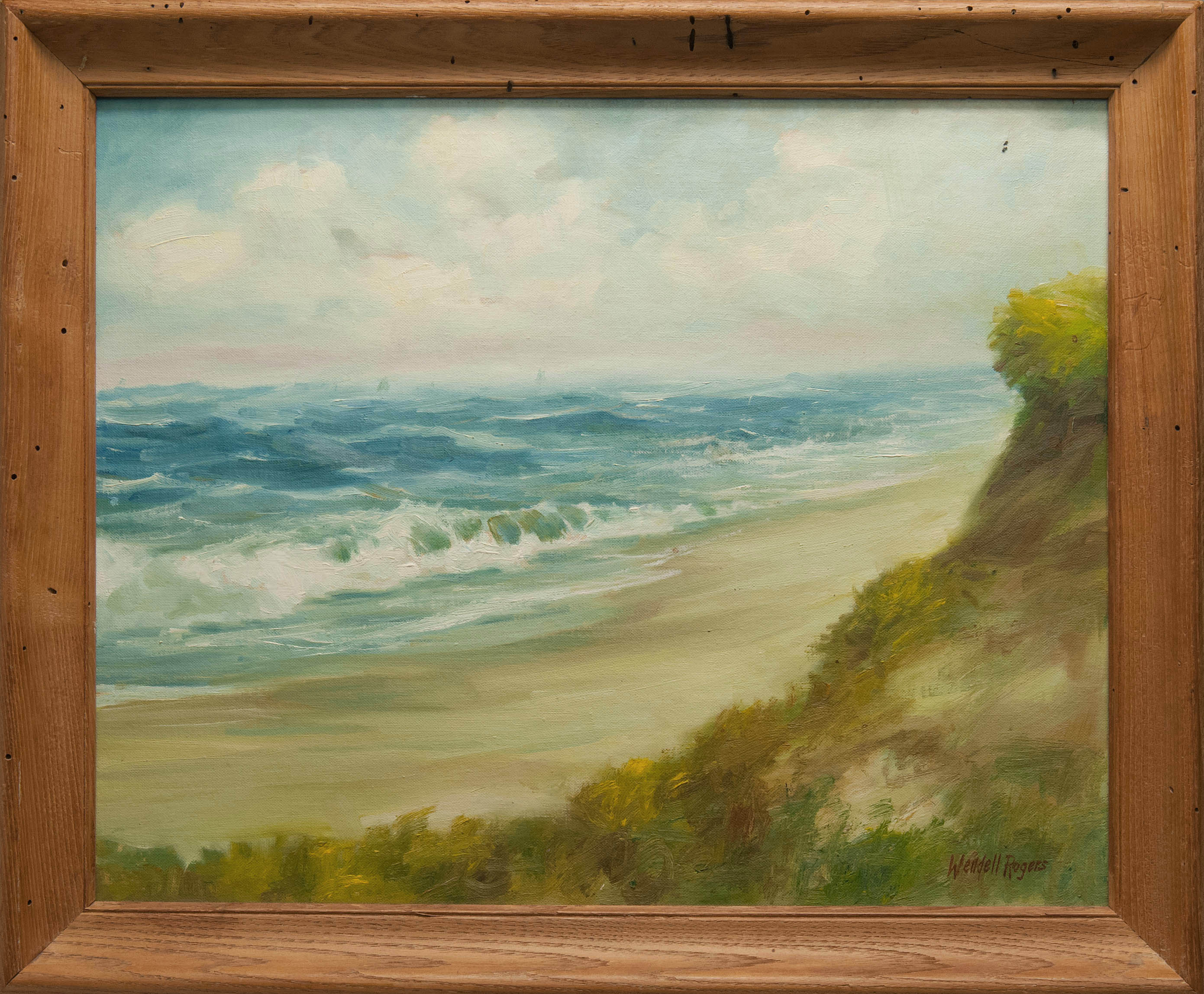 Appraisal: FRAMED PAINTING WENDELL M ROGERS American - Cape Cod beach