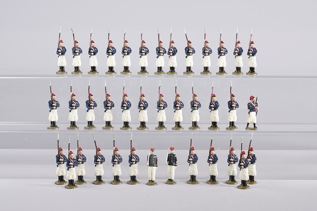 Appraisal: A similar lot of French Turcos of figures with officers