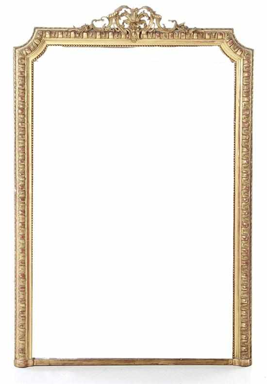 Appraisal: English Victorian carved giltwood pier mirror mid th century rectangular