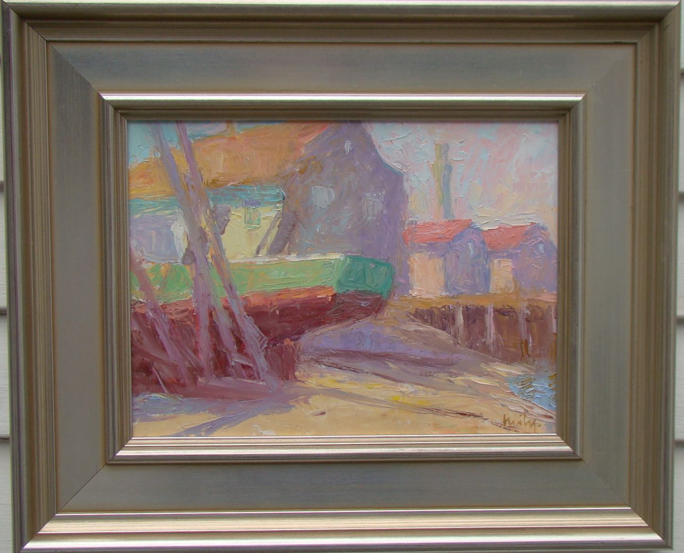 Appraisal: HILDA NEILYCape Cod ContemporaryProvincetown drydock Signed lower right Neily Oil