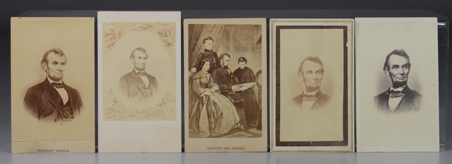 Appraisal: Abraham Lincoln carte de visites consisting of Lincoln and Family