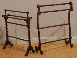 Appraisal: A th century Australian cedar towel rail together with another