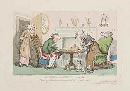 Appraisal: Rowlandson Thomas Miseries of Human Life hand-coloured engraved title and