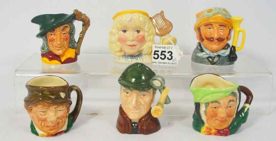 Appraisal: Royal Doulton Miniature Character Jugs Veteran Motorist D The Angel