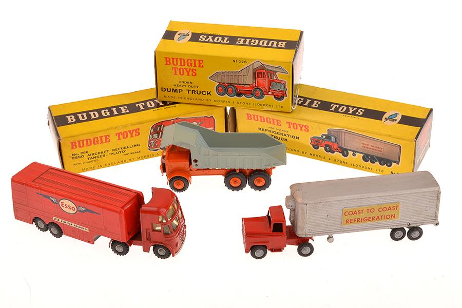 Appraisal: X BUDGIE MODELS INCLUDING DUMP TRUCK REFRIGERATION TRUCK AND ESSO