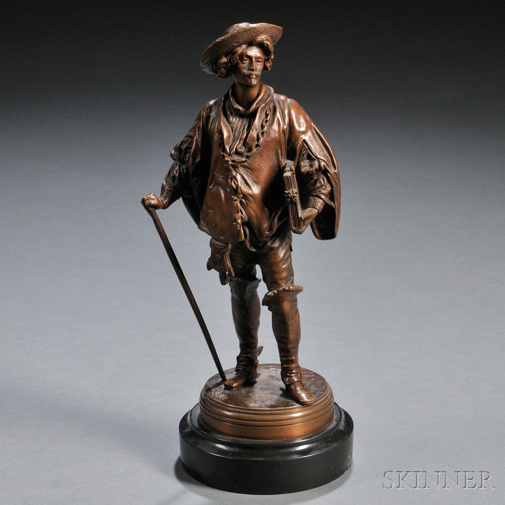 Appraisal: After Jean-Jules Salmson French - Bronze Figure of Peter Paul