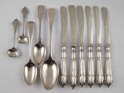 Appraisal: A matched pair of late Victorian silver saltspoons Birmingham a