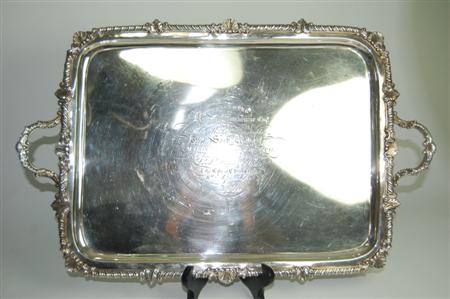 Appraisal: A Scottish George III tea tray Fraser Howden Edinburgh rectangular