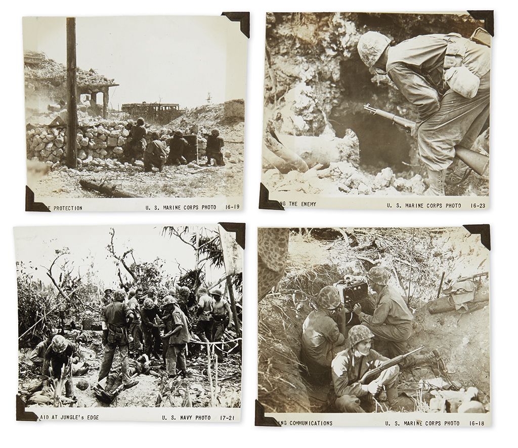 Appraisal: WORLD WAR TWO Album of official military photographs from the