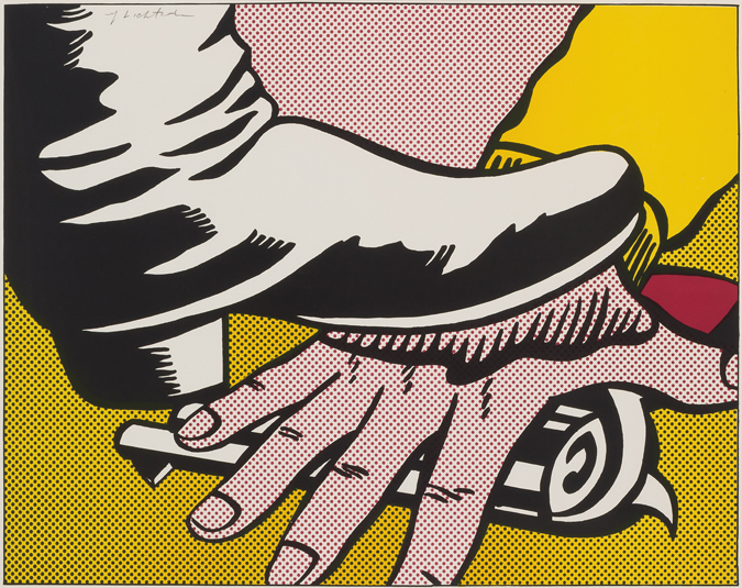 Appraisal: ROY LICHTENSTEIN American - Foot and Hand color offset lithograph