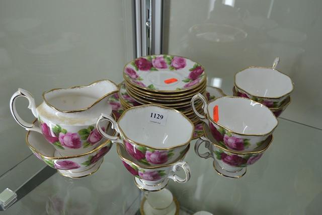 Appraisal: ROYAL ALBERT 'OLD ENGLISH ROSE' TEA SET FOR SIX