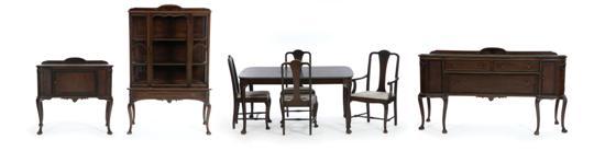 Appraisal: TEN PIECE LIMBERT DINING ROOM SET Mahogany with carved accents