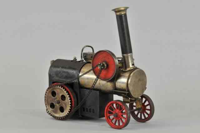 Appraisal: WEEDEN TRACTION ENGINE Embossed boiler solid flywheel variation chain drive