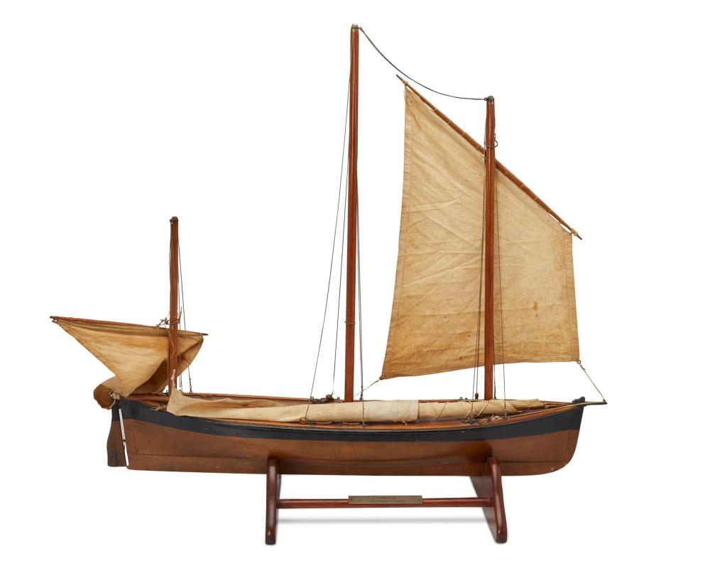 Appraisal: AN AMERICAN BARK WOODEN SHIP MODELAn American Bark wooden ship