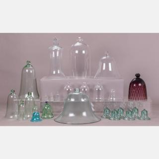 Appraisal: A Collection of Blown Glass Garden Cloches th th Century