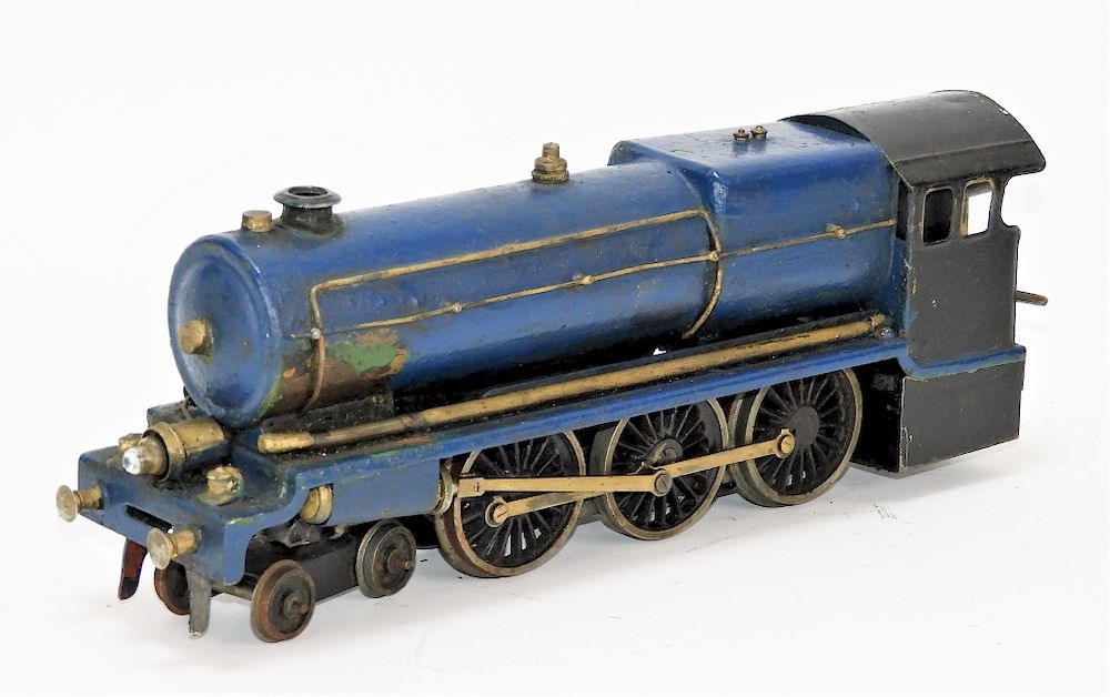 Appraisal: EARLY American Antique Blue Model Train Car United States th