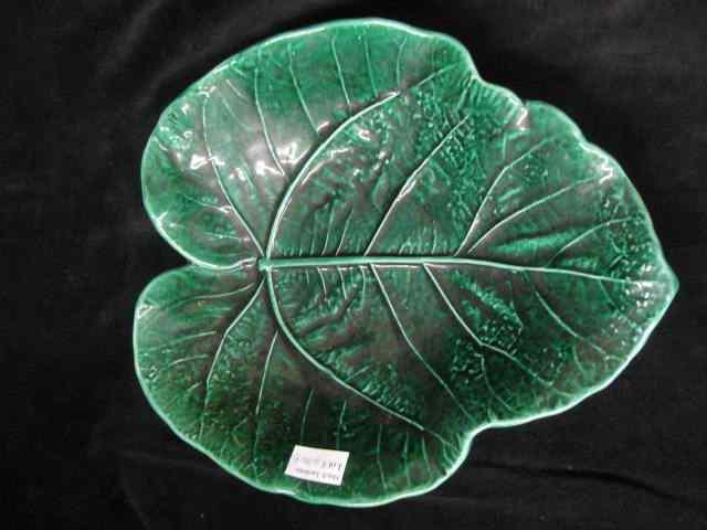 Appraisal: Majolica Pottery Figural Leaf Dish '' x '' excellent