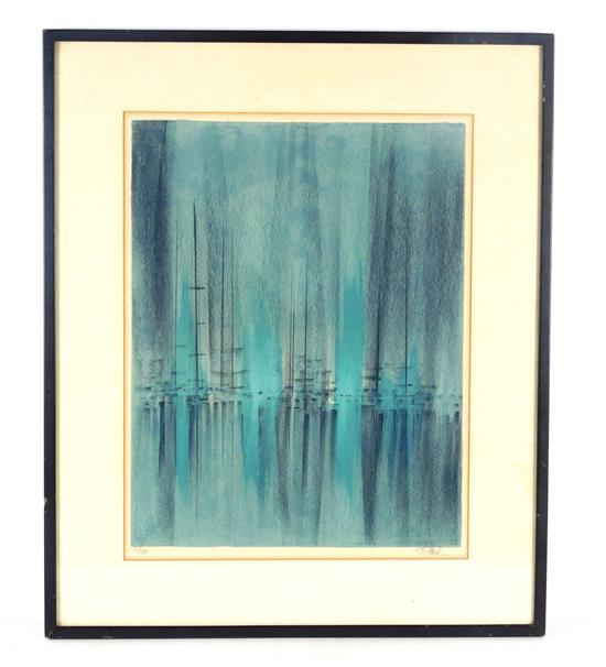 Appraisal: Richard Aberle Florsheim American - untitled lithograph pencil signed LR