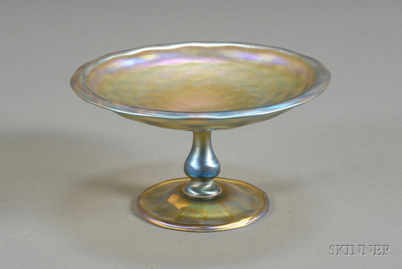 Appraisal: Tiffany Favrile Compote Glass New York early th century Gold