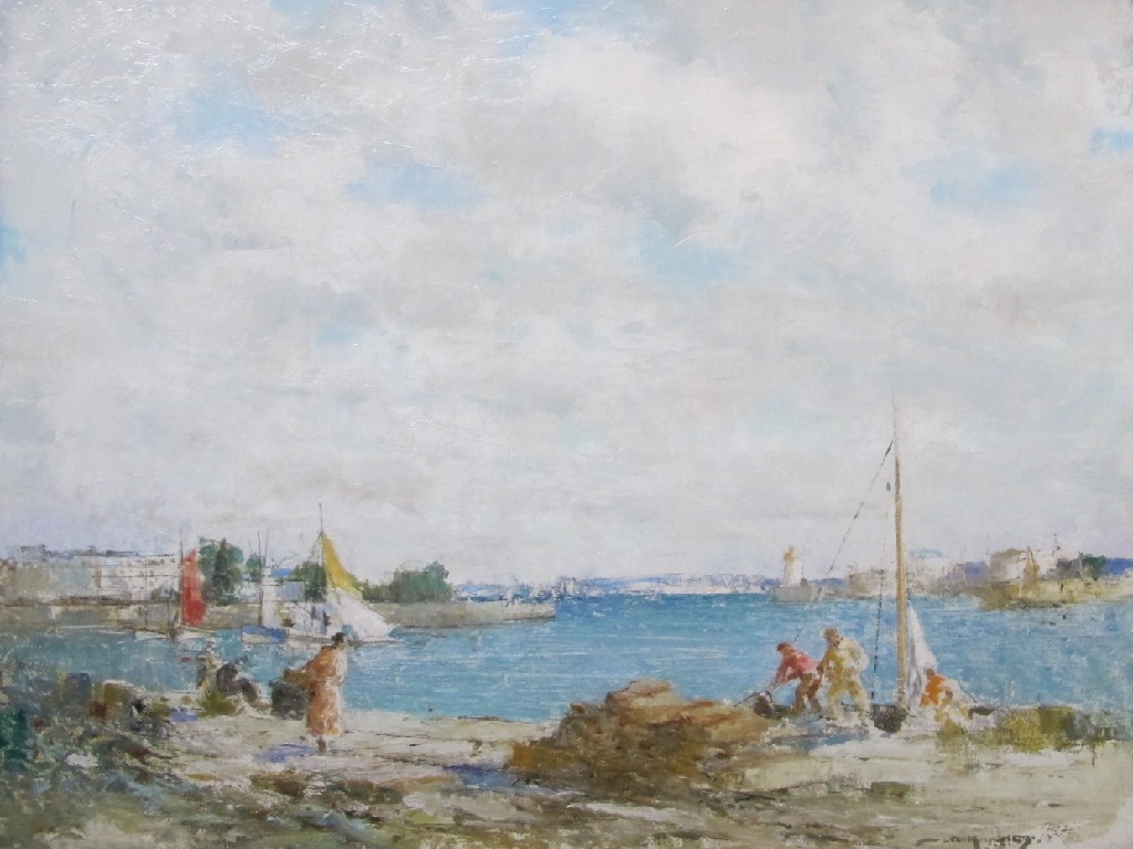 Appraisal: WILLIAM LEE HANKEY - LE CHEVAL BLANC HONFLEUR Oil on