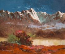 Appraisal: Itaru Nagao Japanese b Alps Hodaka Oil on canvas signed