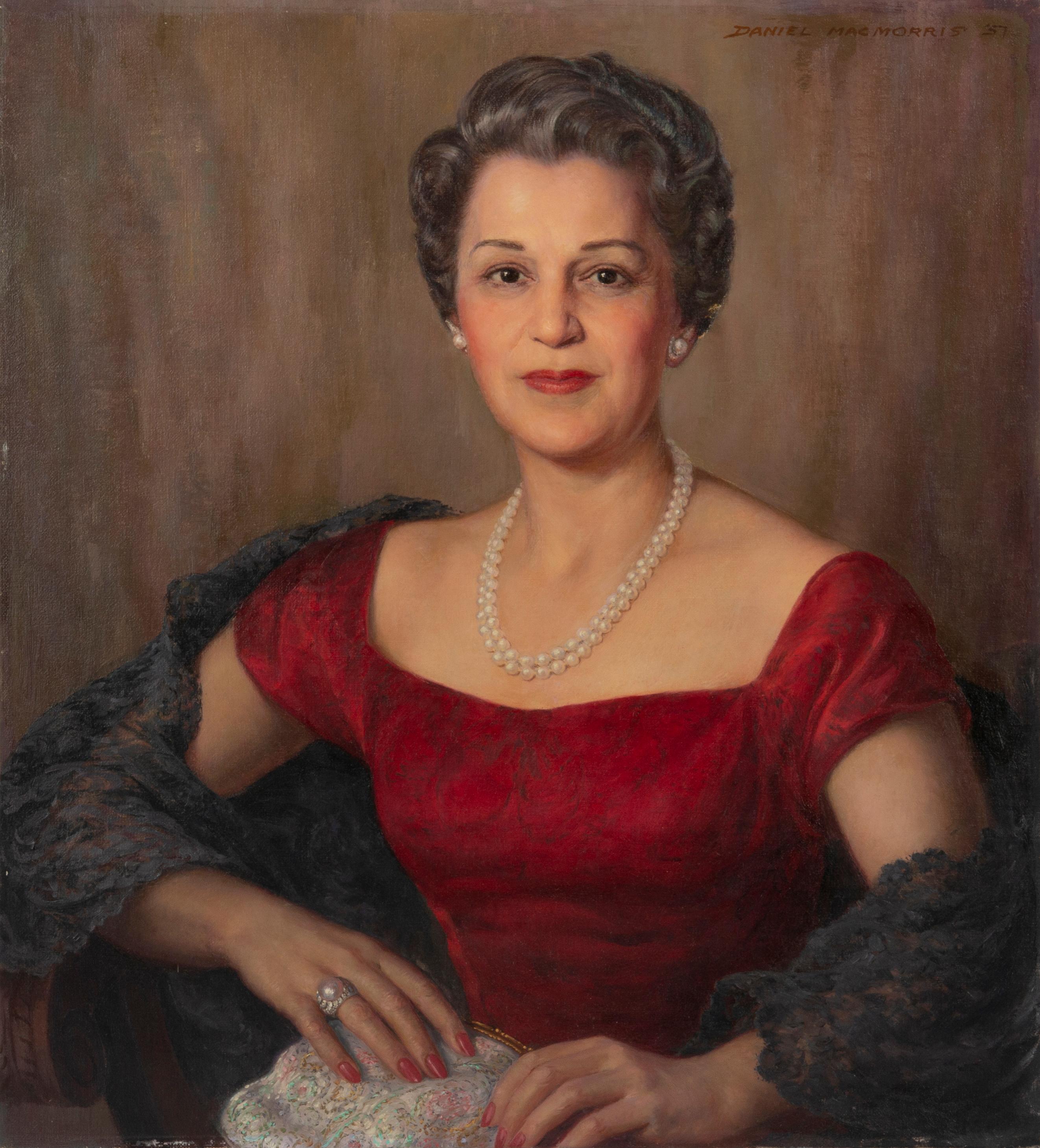 Appraisal: DANIEL MACMORRIS OIL PORTRAIT OF MRS LESTER SIEGEL Daniel MacMorris