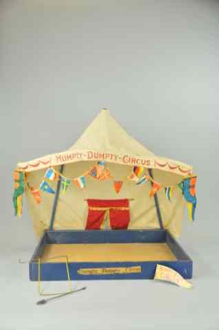 Appraisal: SCHOENHUT REDUCED SIZE TENT Canvas top with multi-flags as streamers