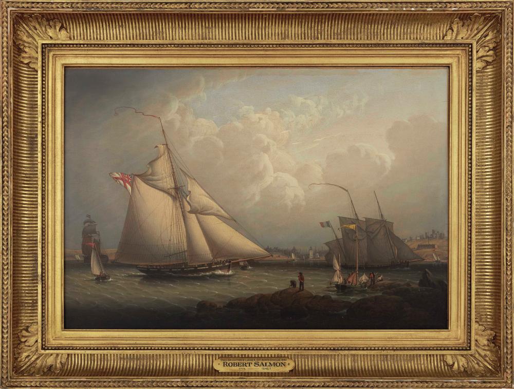 Appraisal: ROBERT SALMON AMERICA ENGLAND -C ENGLISH CUTTER AND LUGGER OFF