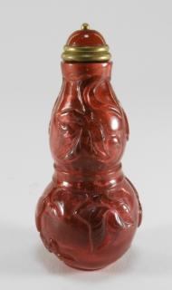 Appraisal: Chinese Qing Raspberry Peking Glass Snuff Bottle CHINA QING DYNASTY