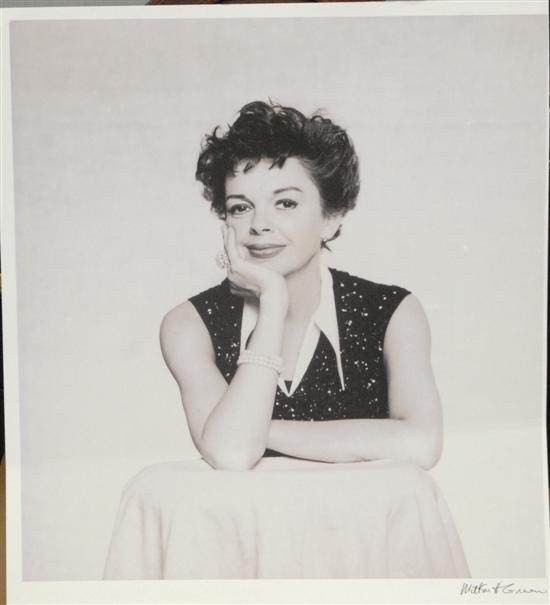 Appraisal: MILTON GREENE JUDY GARLAND PHOTOGRAPH The actress in a pensive