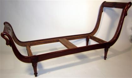 Appraisal: French Directoire fruitwood recamier frame late th century