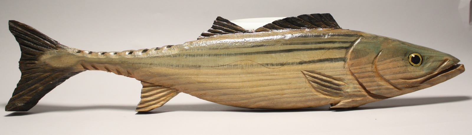 Appraisal: PAINTED PINE CARVING OF A BONITO By Todd Lundt Length