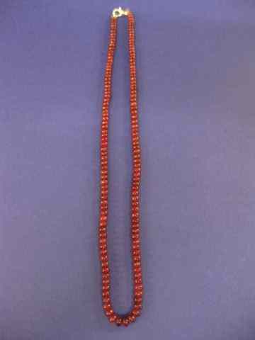 Appraisal: Ruby Necklace rich red beads totaling carats '' long