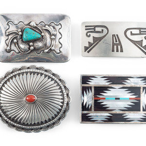 Appraisal: Navajo Zuni and Hopi Belt Buckles third quarter th century