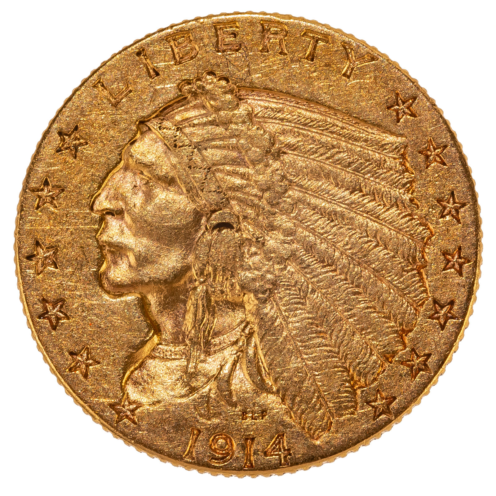 Appraisal: -D INDIAN QUARTER EAGLE XF