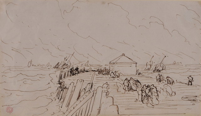 Appraisal: EDWARD DUNCAN - Gorleston Pier studio stamp lower left pen