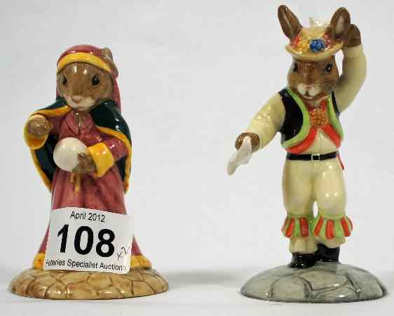 Appraisal: Royal Doulton Bunnykins Figures Fortune Teller DB and Morris Dancer