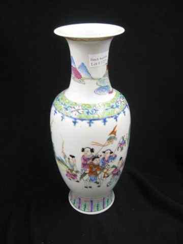 Appraisal: Chinese Porcelain Vase children playing ''parade'' '' excellent