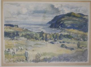 Appraisal: George Hand Wright American - St Lawrence watercolor x signed