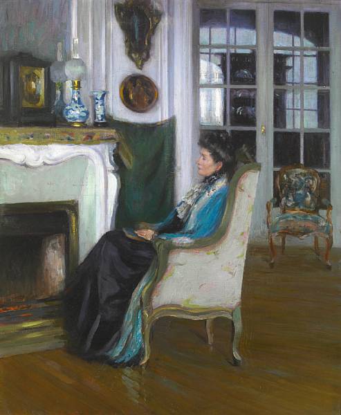 Appraisal: n a Susan Watkins American - Woman Seated by a