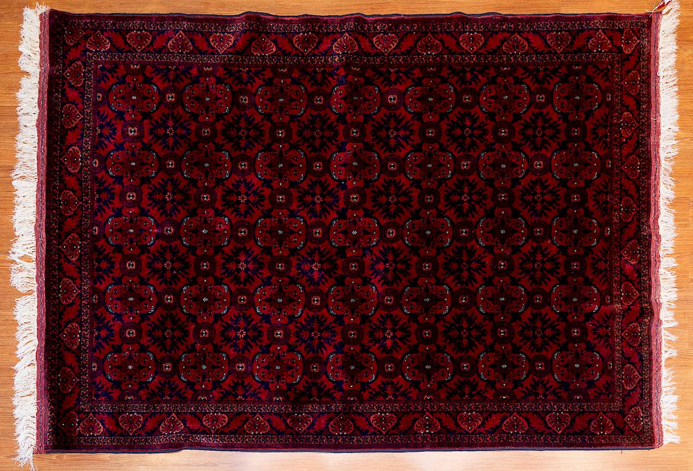 Appraisal: Turkemon Belouch Rug x hand knotted wool foundation Condition Absence