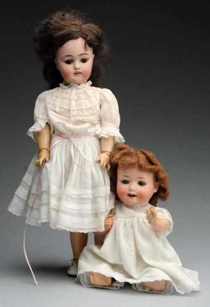 Appraisal: Lot of Bisque Dolls Both with German bisque socket heads