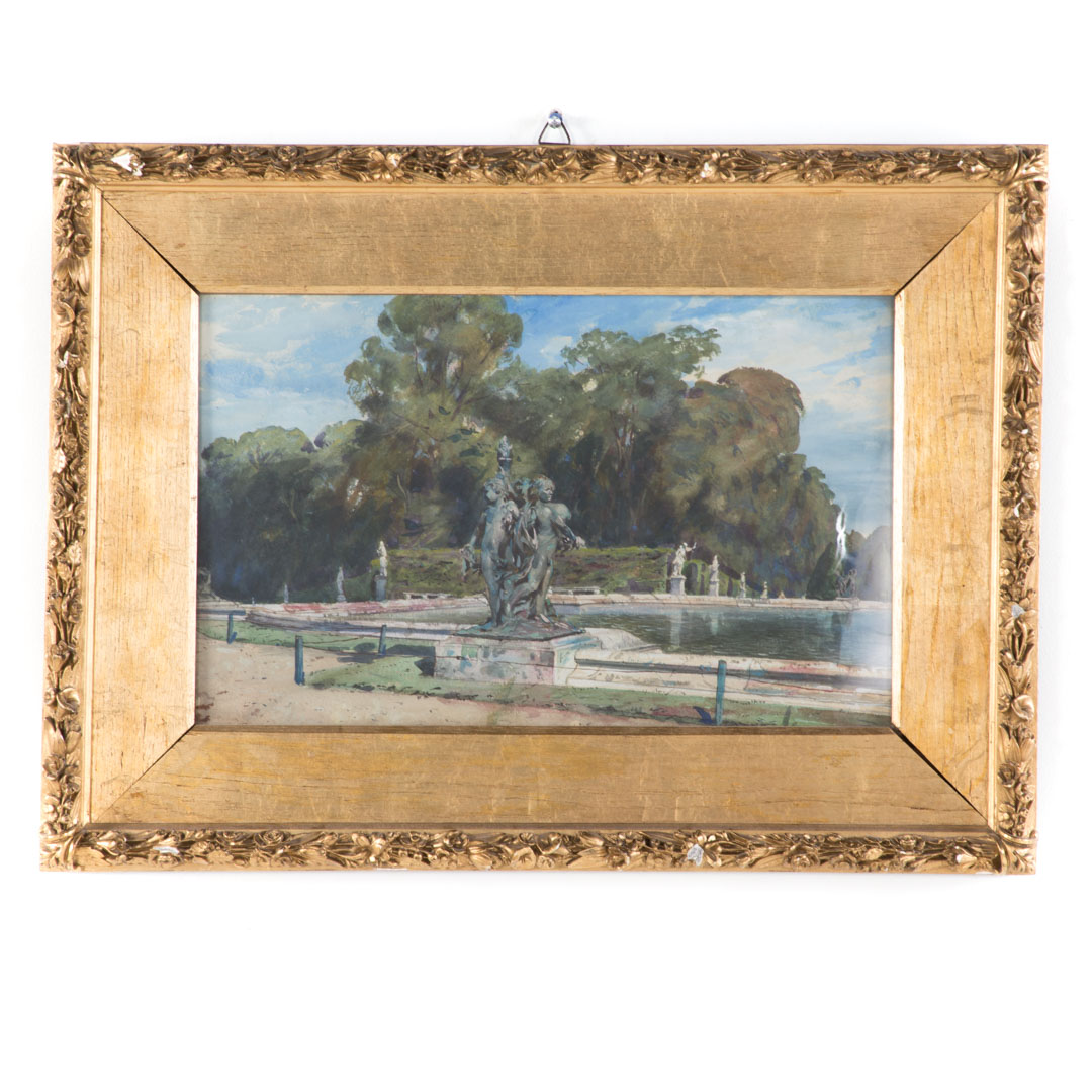 Appraisal: Richard Hendorf Bassin de Versailles watercolor German - Watercolor on