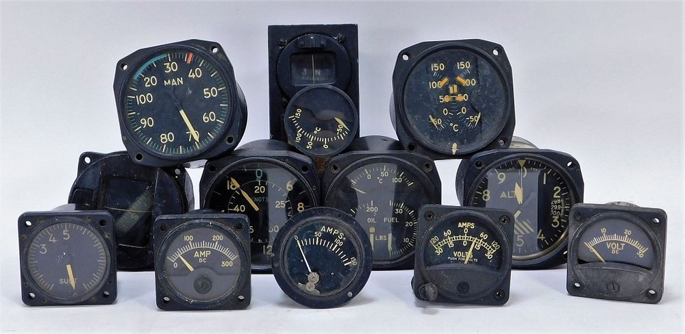 Appraisal: American WWI to Vietnam War Aviation Gauges United States th