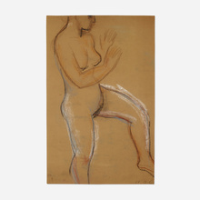 Appraisal: Arthur Beecher Carles Standing Nude no from sketchbook pastel and