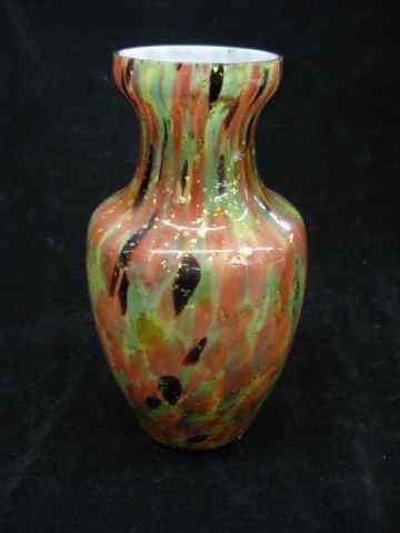 Appraisal: Victorian Art Glass Vase end of day style with mica