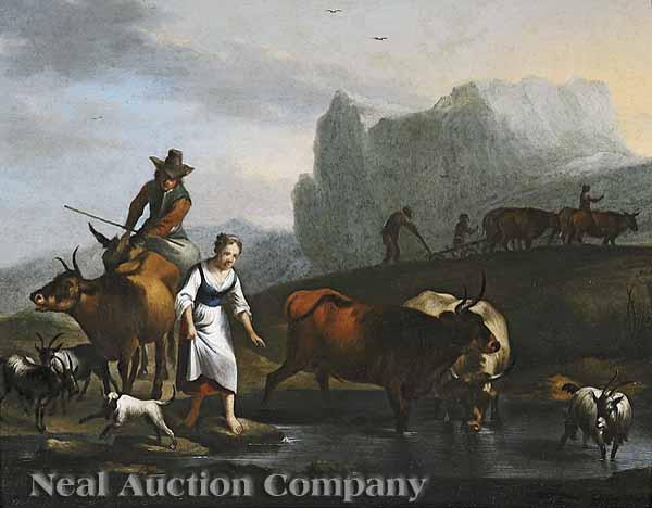 Appraisal: Continental School early th c pair of rural genre scenes