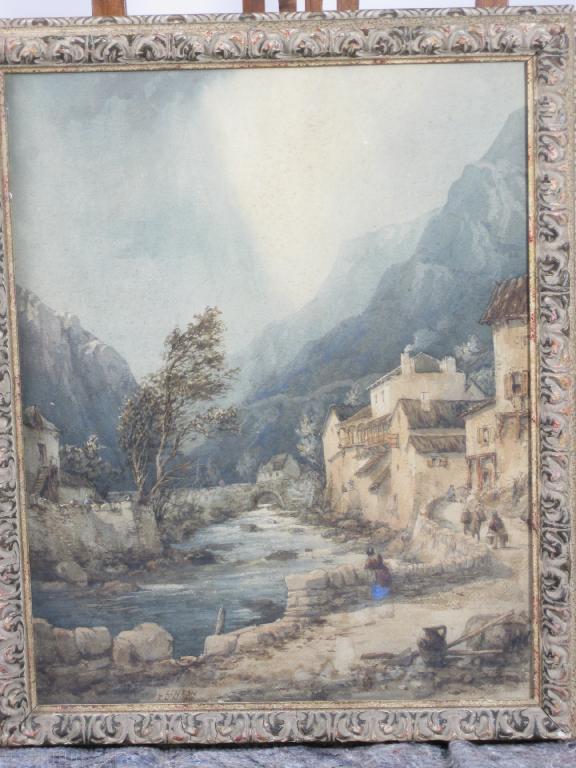 Appraisal: RICHARD HENRY NIBBS Lynton signed and inscribed watercolour x in