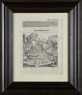 Appraisal: Von Grossem Bachlen Land th c woodblock pri Von Grossem